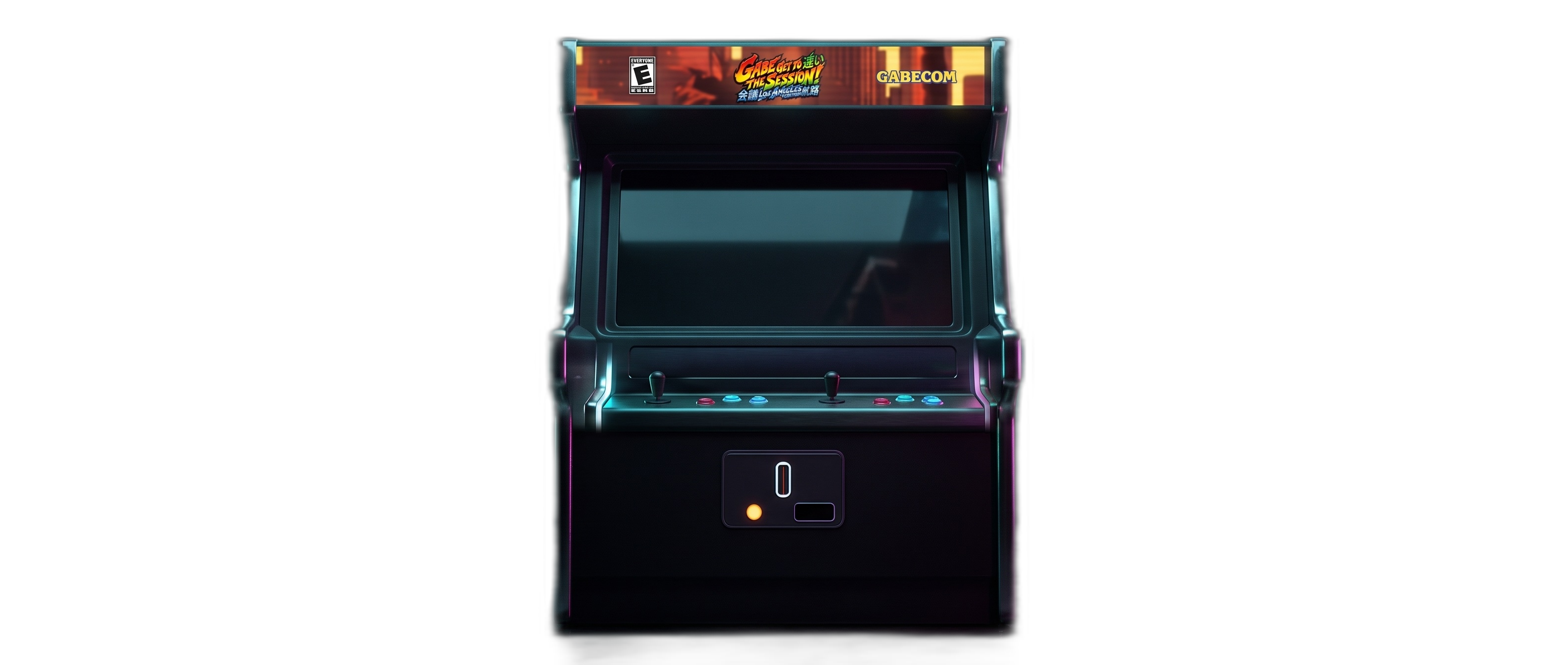 GABECOM arcade cabinet — GABE GET TO THE SESSION!