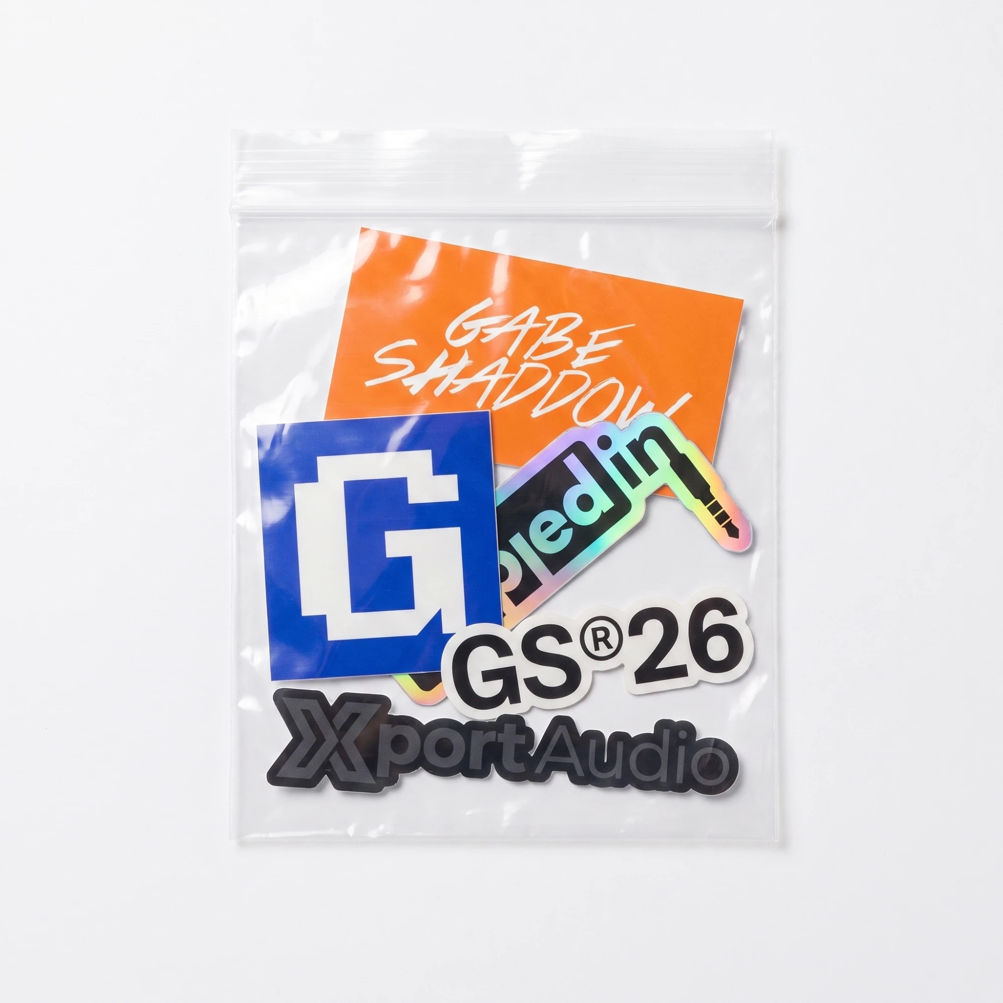 GS&reg; sticker pack — Gabe Shaddow, G, Tapped In, GS&reg;26, Xport Audio