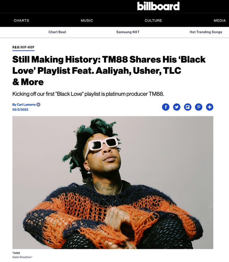 Billboard — TM88 Black Love playlist