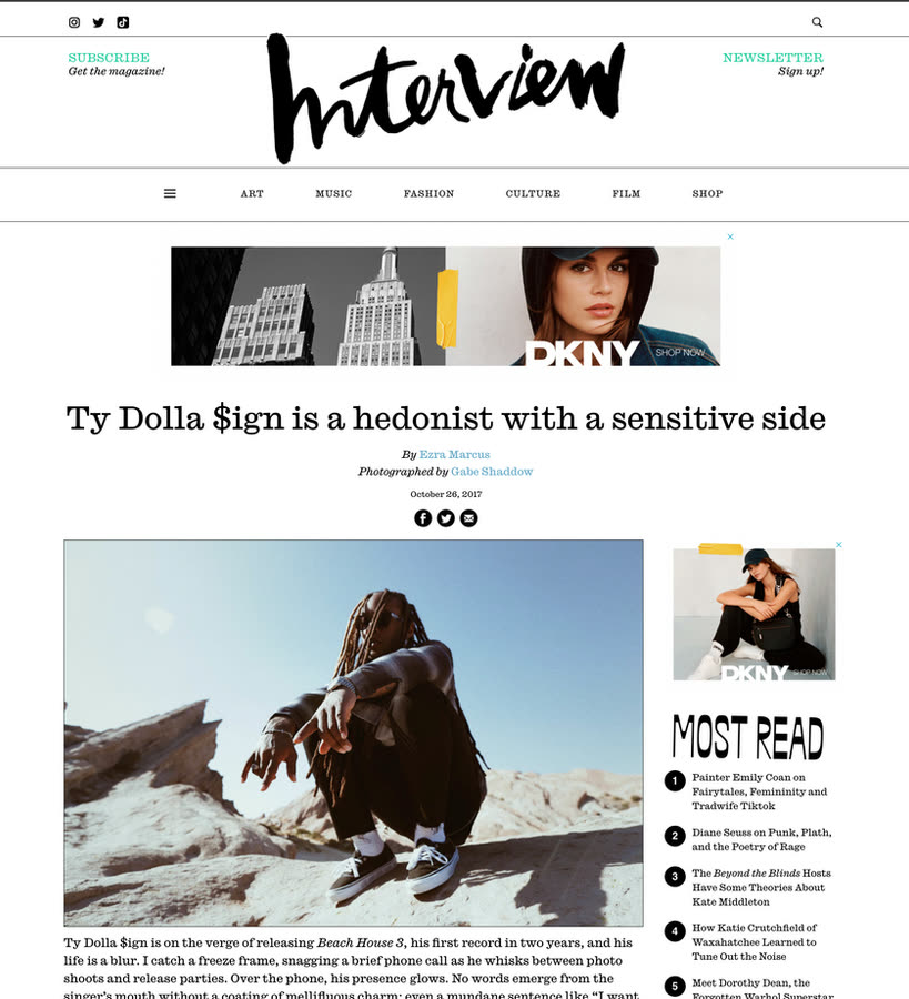 Interview Magazine — Ty Dolla $ign