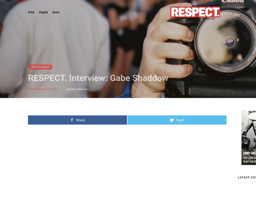 RESPECT. Magazine interview