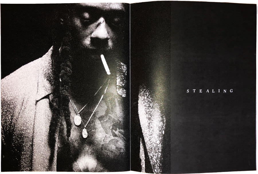 STEALING — print editorial spread