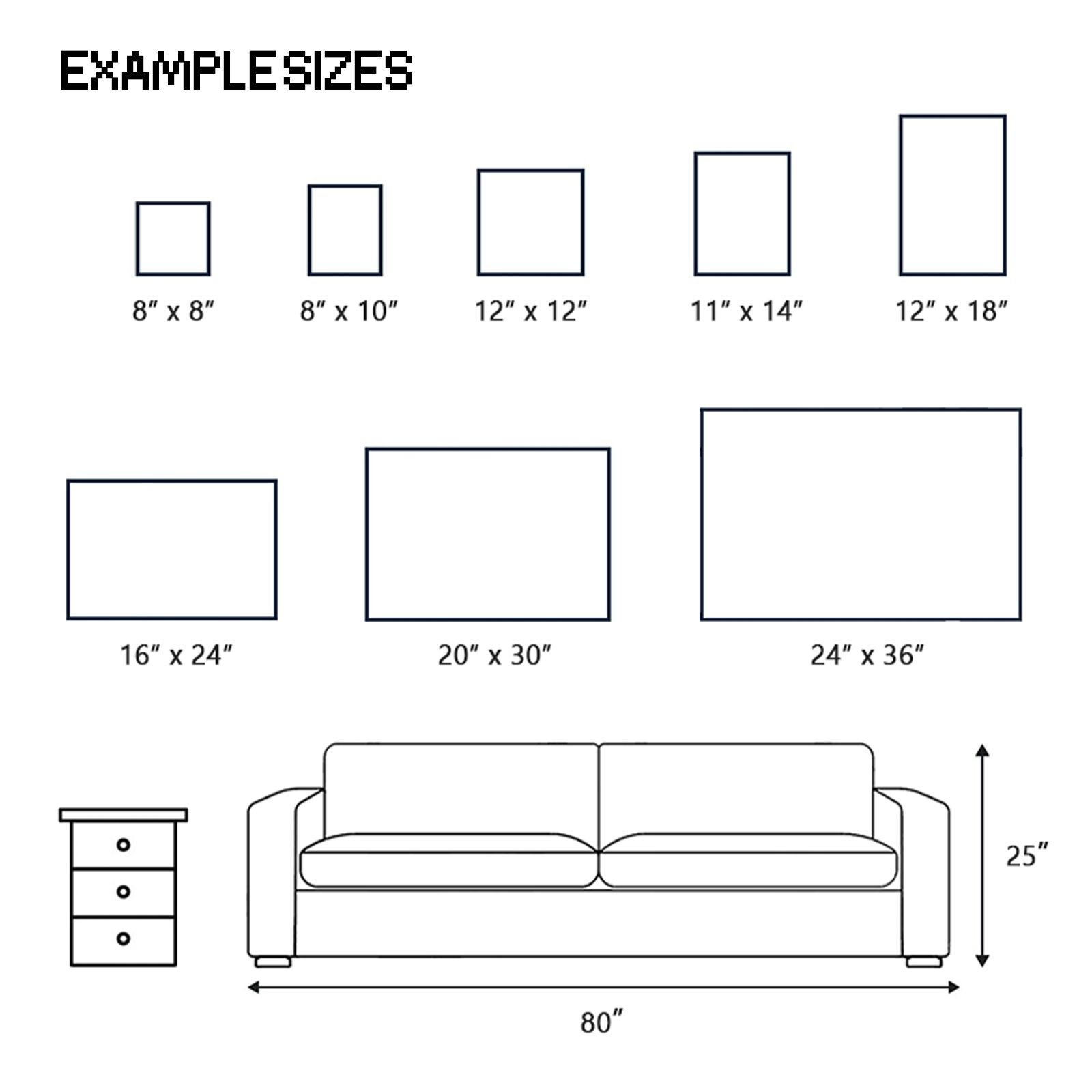 example sizes